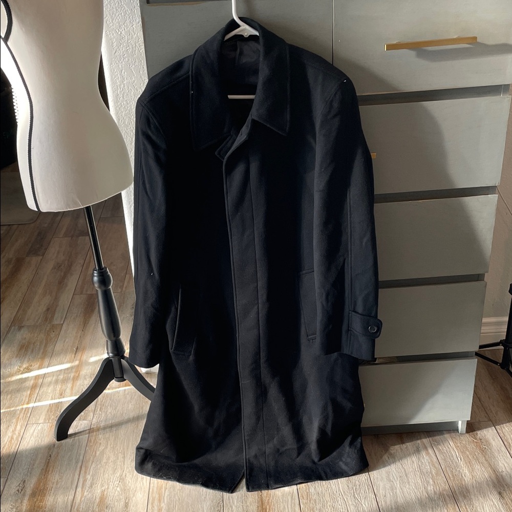 Classic Black Men's Trench Coat